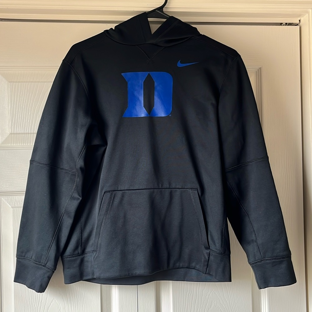 Youth Nike Black Duke blue devils logo pullover hoodie